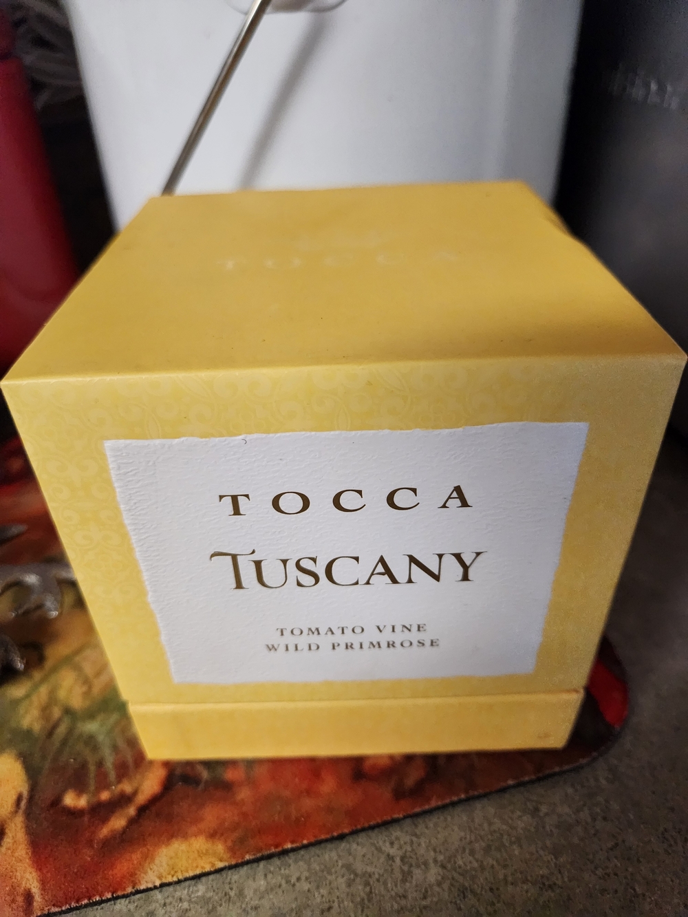 Tocca Tuscany Yellow Decorative Candle Box